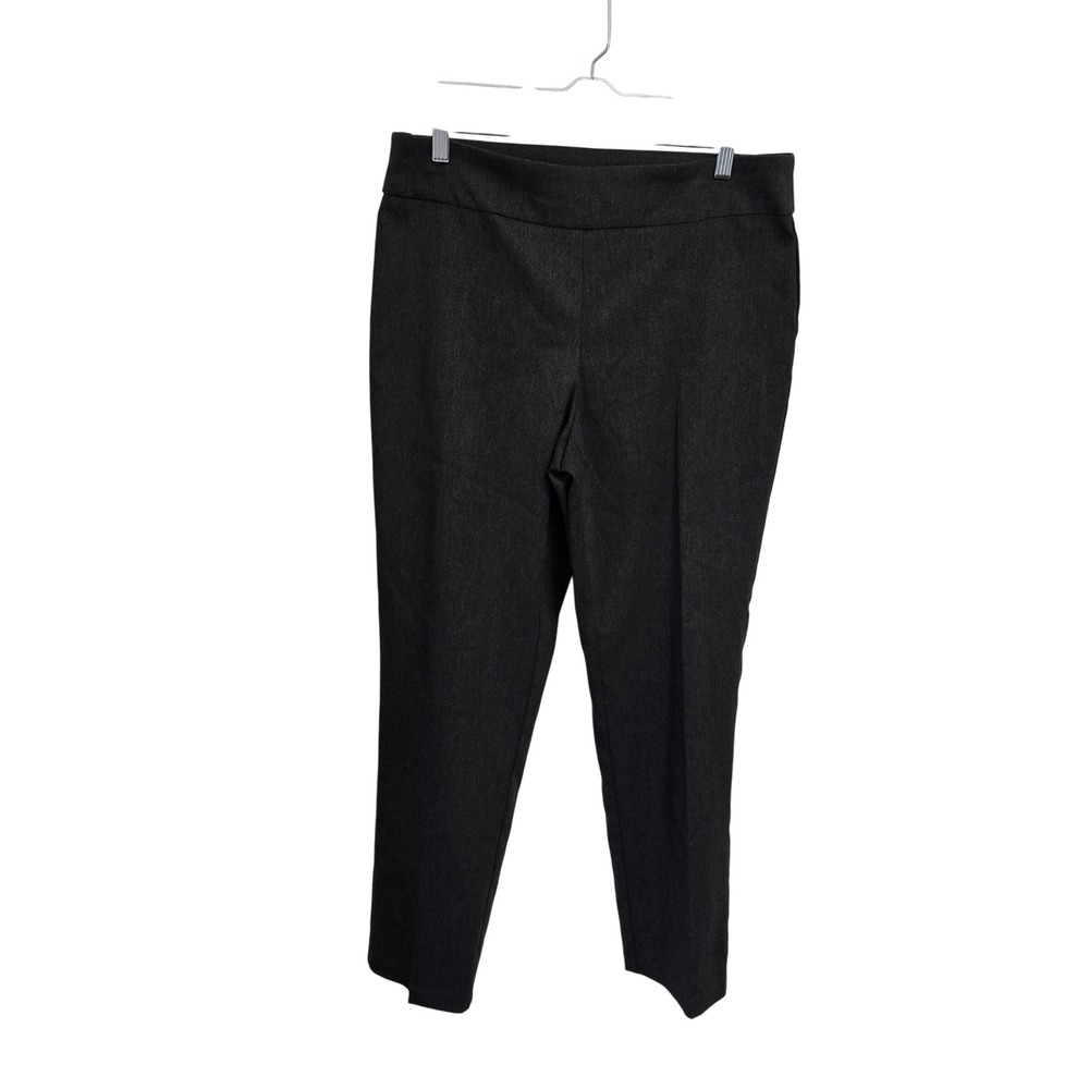 Counterparts Womens Charcoal Gray Pull On Straight Leg Dress Pants Size 12